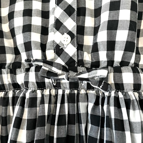 Girls Black-and-white Gingham Dress from Primary, size 6-7 - Picture 2 of 3